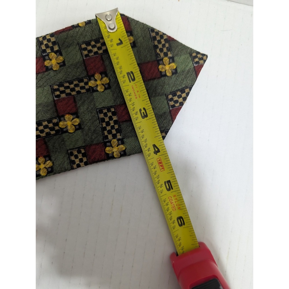 Ermenegildo Zegna Necktie Multicolor Geometric Silk Textured Tie All Over‎ Italy - Picture 8 of 8